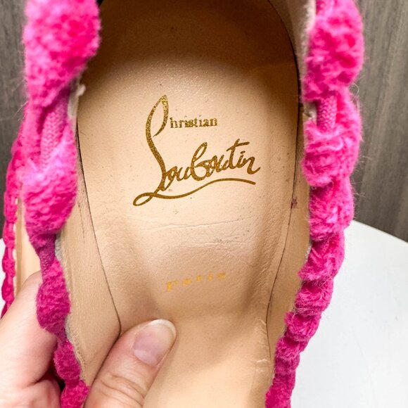 Louboutin Cadrilla 100 Version Cake Pink Fabric Pumps - Picture 8 of 8